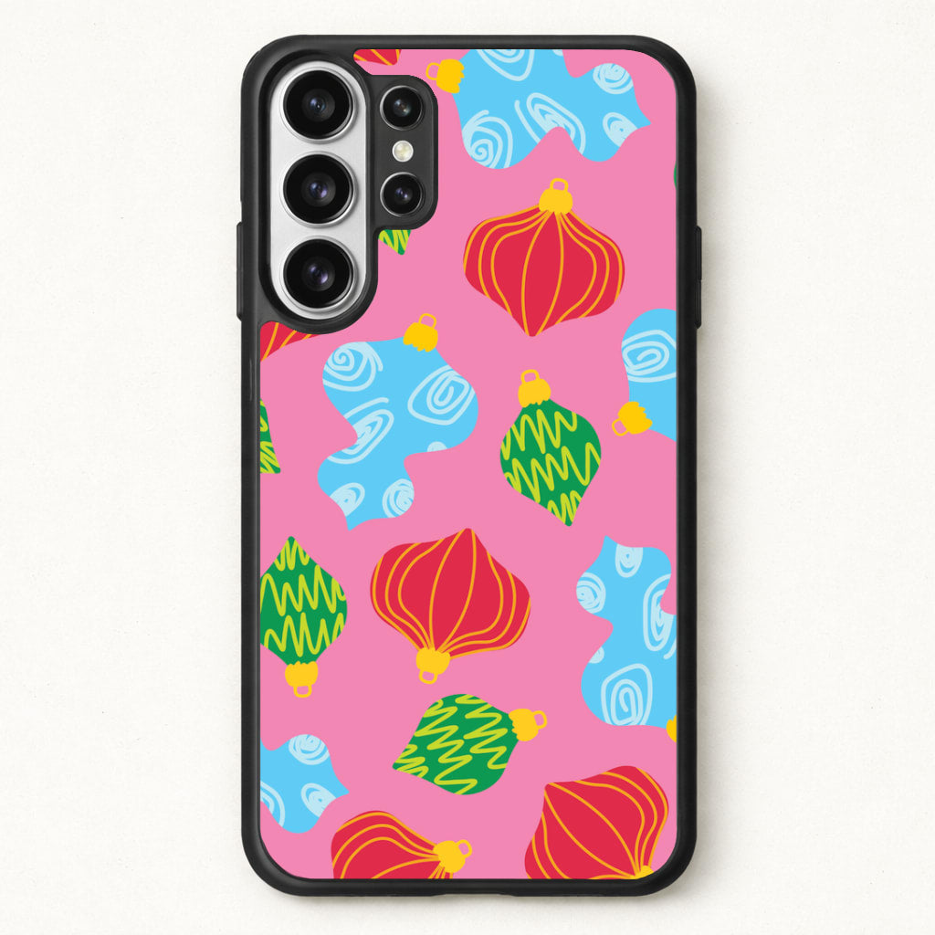 Abstract Christmas Baubles Pattern Phone Case for Galaxy S26 Ultra