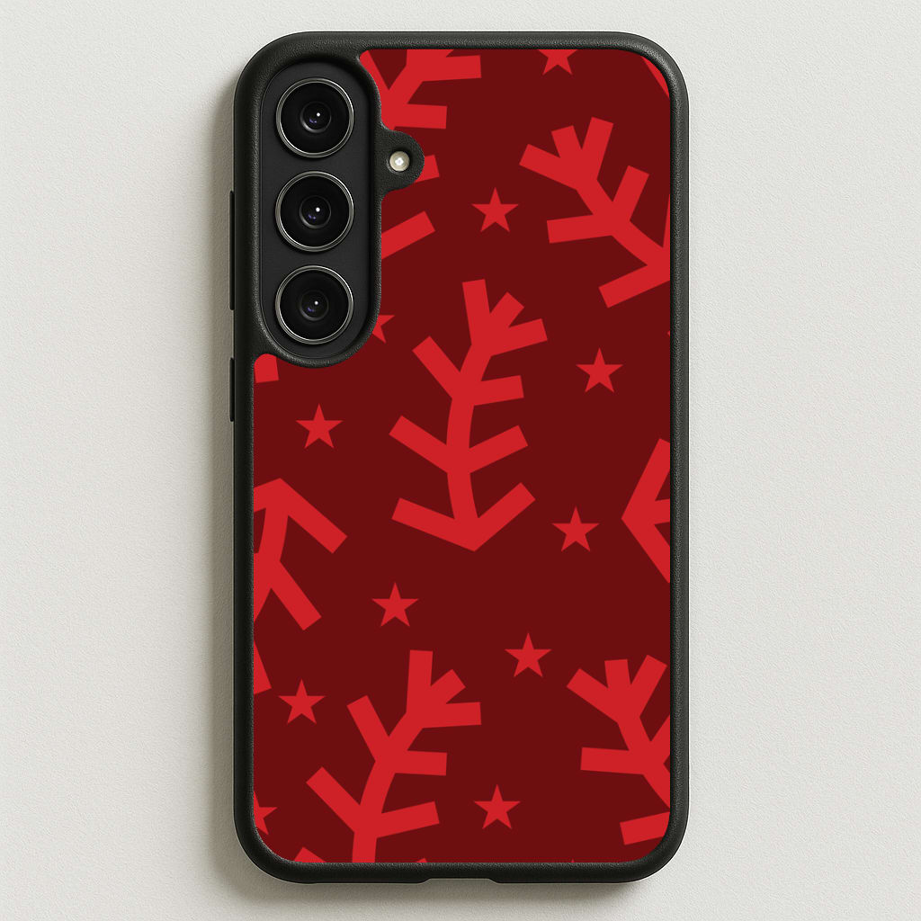 Abstract Ferns And Snowflakes Pattern Phone Case for Galaxy S25FE