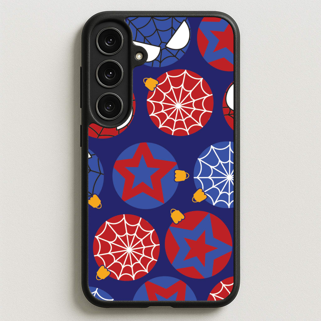 Spider Hero Baubles Pattern Phone Case for Galaxy S25FE