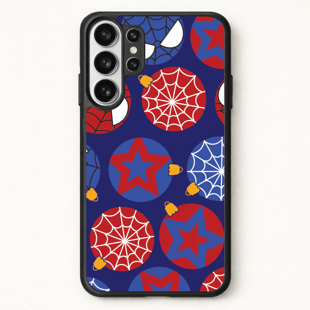 Spider Hero Baubles Pattern Phone Case for Galaxy S26 Ultra