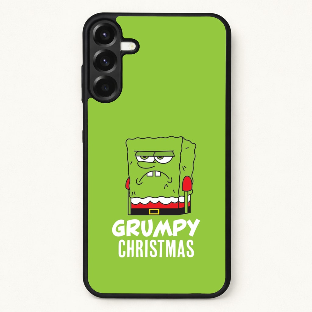 Grumpy Christmas Cartoon Sponge Phone Case for Galaxy A17