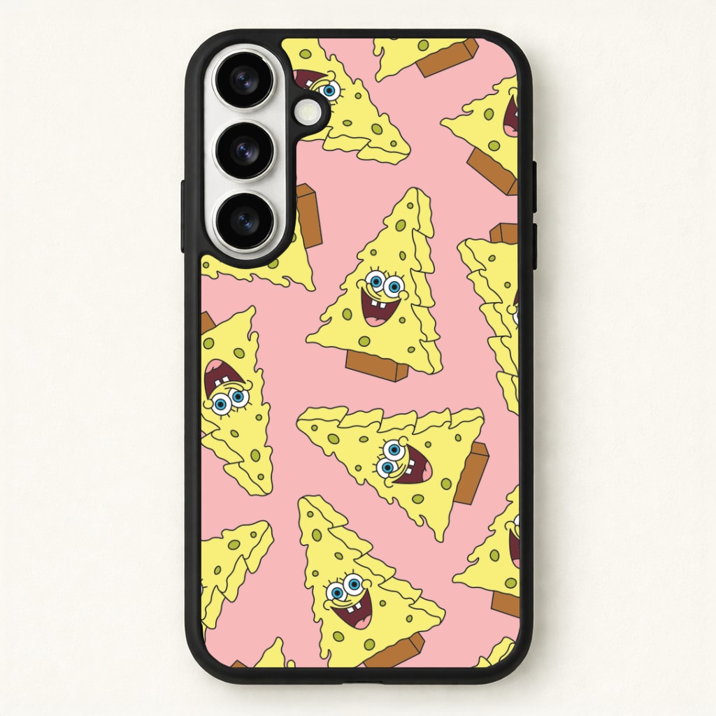 Christmas Tree Cartoon Sponge Pattern Phone Case for Galaxy S26