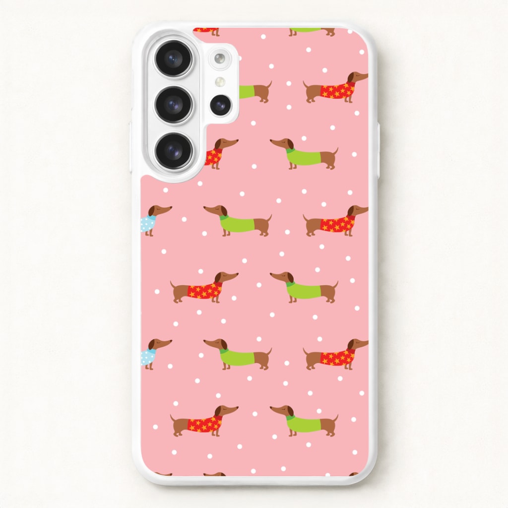 Christmas Jumpers Dachshund Pattern Phone Case for Galaxy S26 Ultra