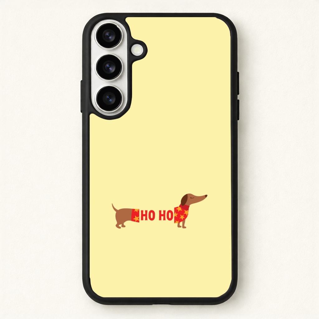 Christmas Jumper Ho Ho Dachshund Phone Case for Galaxy S26