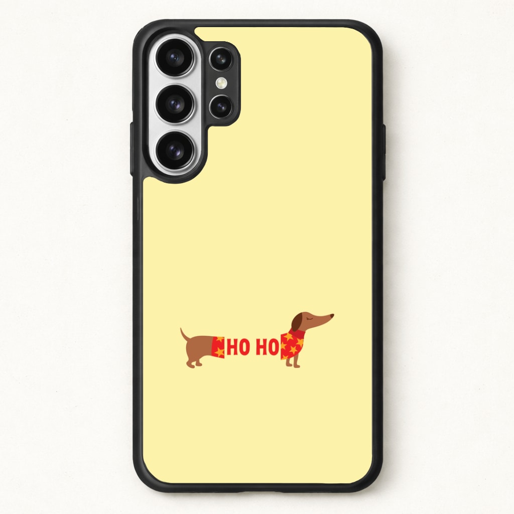 Christmas Jumper Ho Ho Dachshund Phone Case for Galaxy S26 Ultra