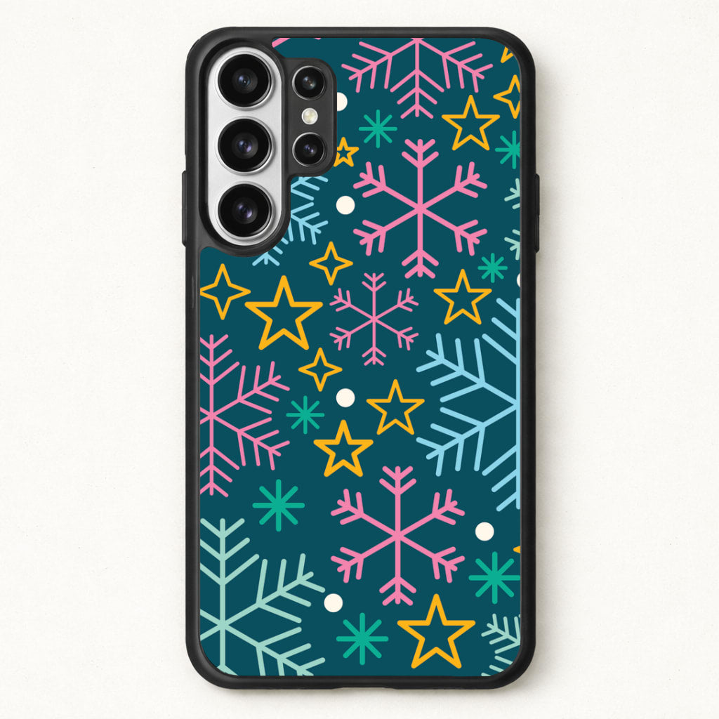 Colourful Christmas Symbols Pattern Phone Case for Galaxy S26 Ultra