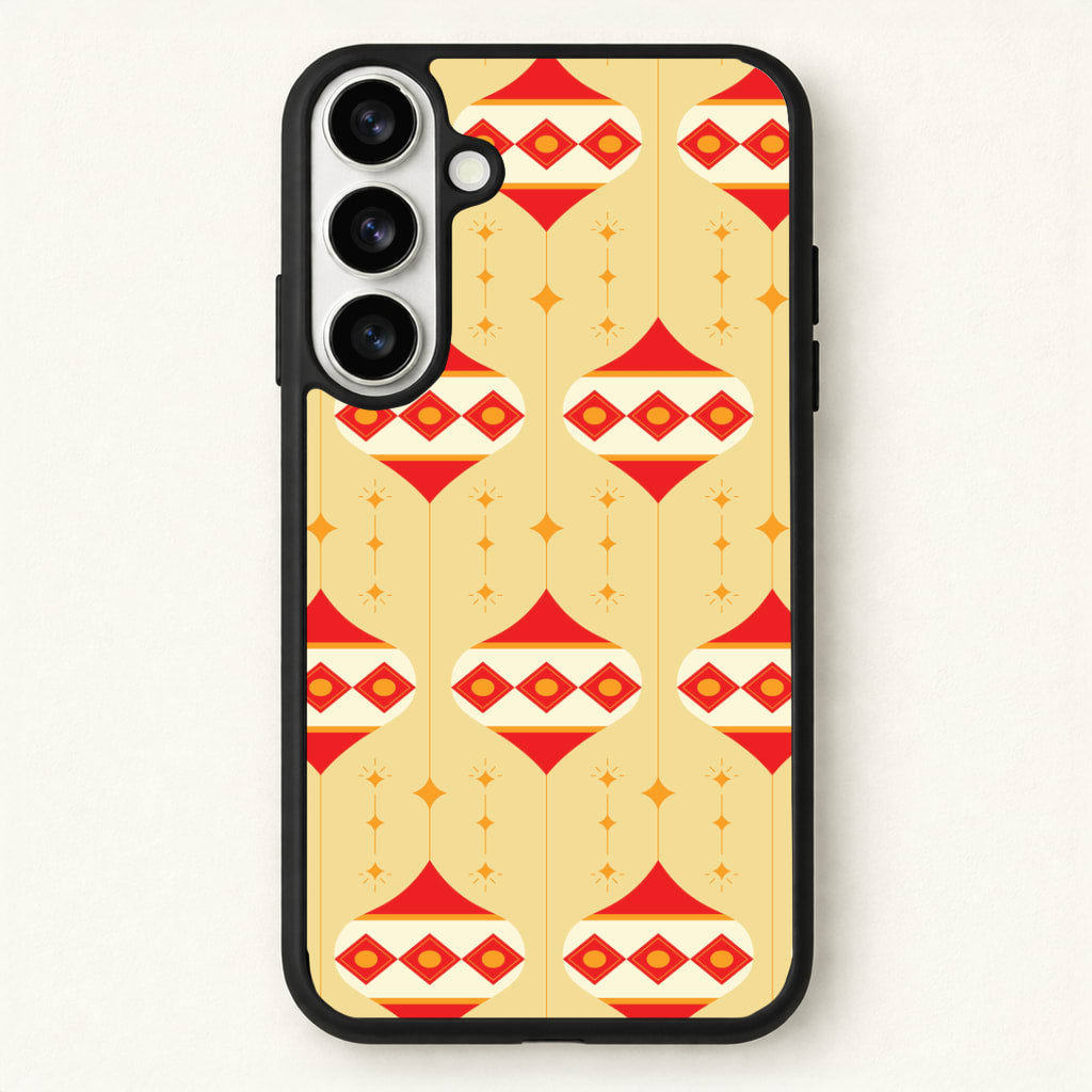 Abstract Christmas Baubles Pattern Phone Case for Galaxy S26