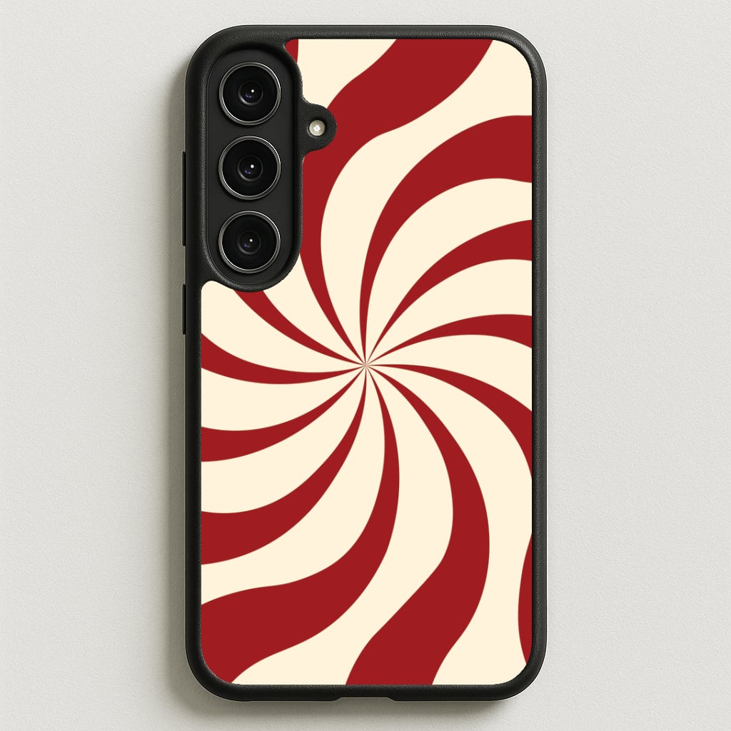 Peppermint Swirl Pattern Phone Case for Galaxy S25FE