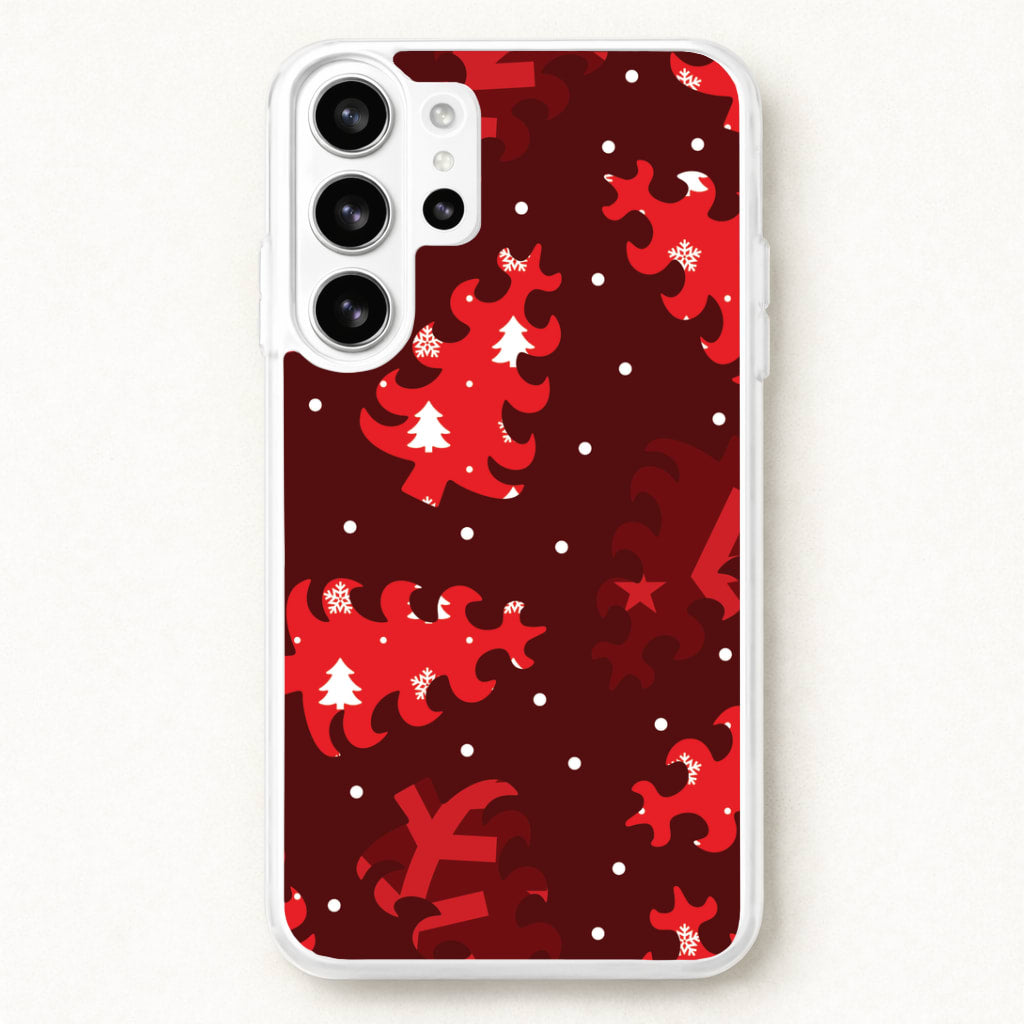 Wrapping Paper Christmas Tree Pattern Phone Case for Galaxy S26 Ultra