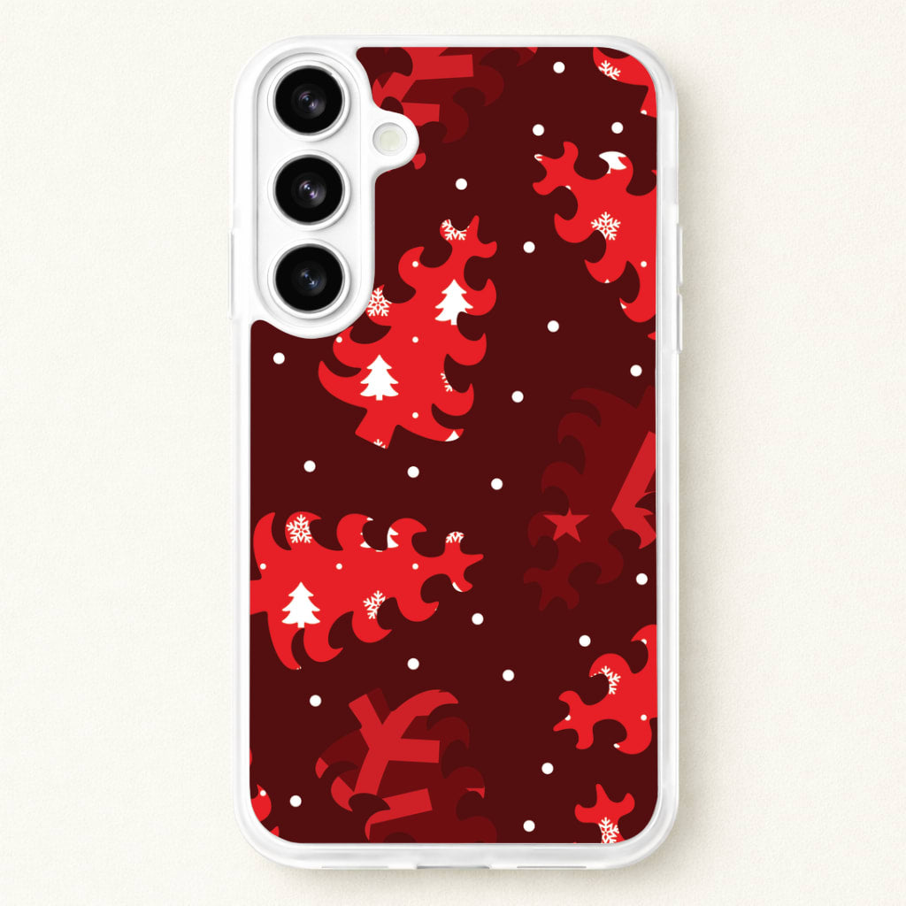 Wrapping Paper Christmas Tree Pattern Phone Case for Galaxy S26