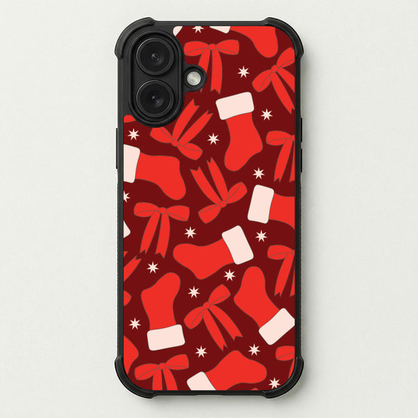 Stockings And Bows Pattern Phone Case — Bumper case