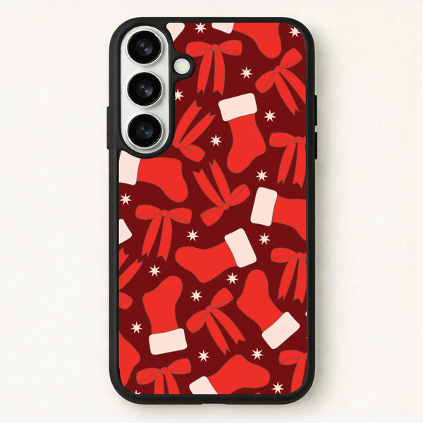 Stockings And Bows Pattern Phone Case for Galaxy S26