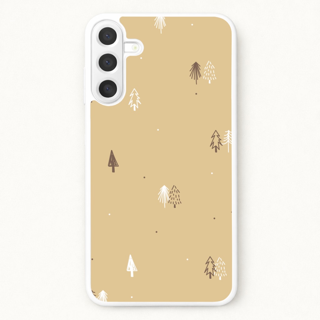 Minimal Christmas Trees Pattern Phone Case for Galaxy A57