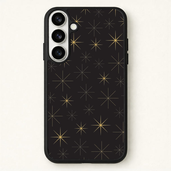 Christmas Gold Stars Pattern Phone Case for Galaxy S26 Plus