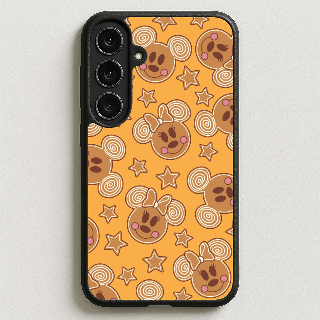 Cartoon Mouse Gingerbread Pattern Phone Case for Galaxy S25FE