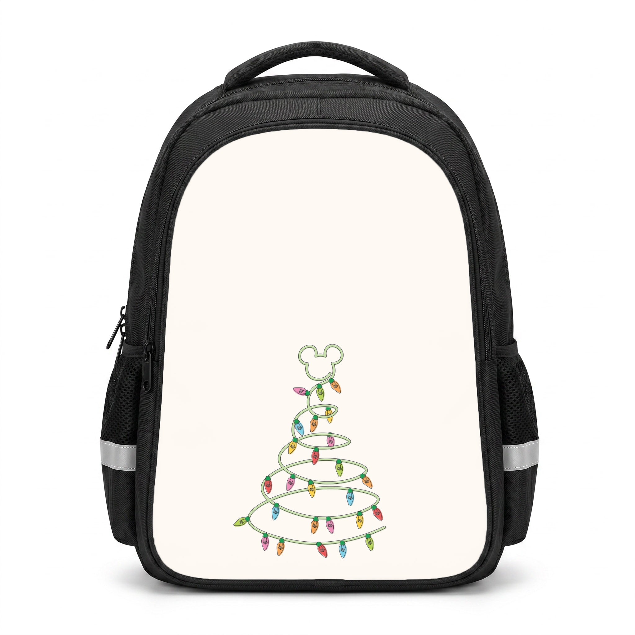 Cartoon Mouse Christmas Tree Lights Backpack