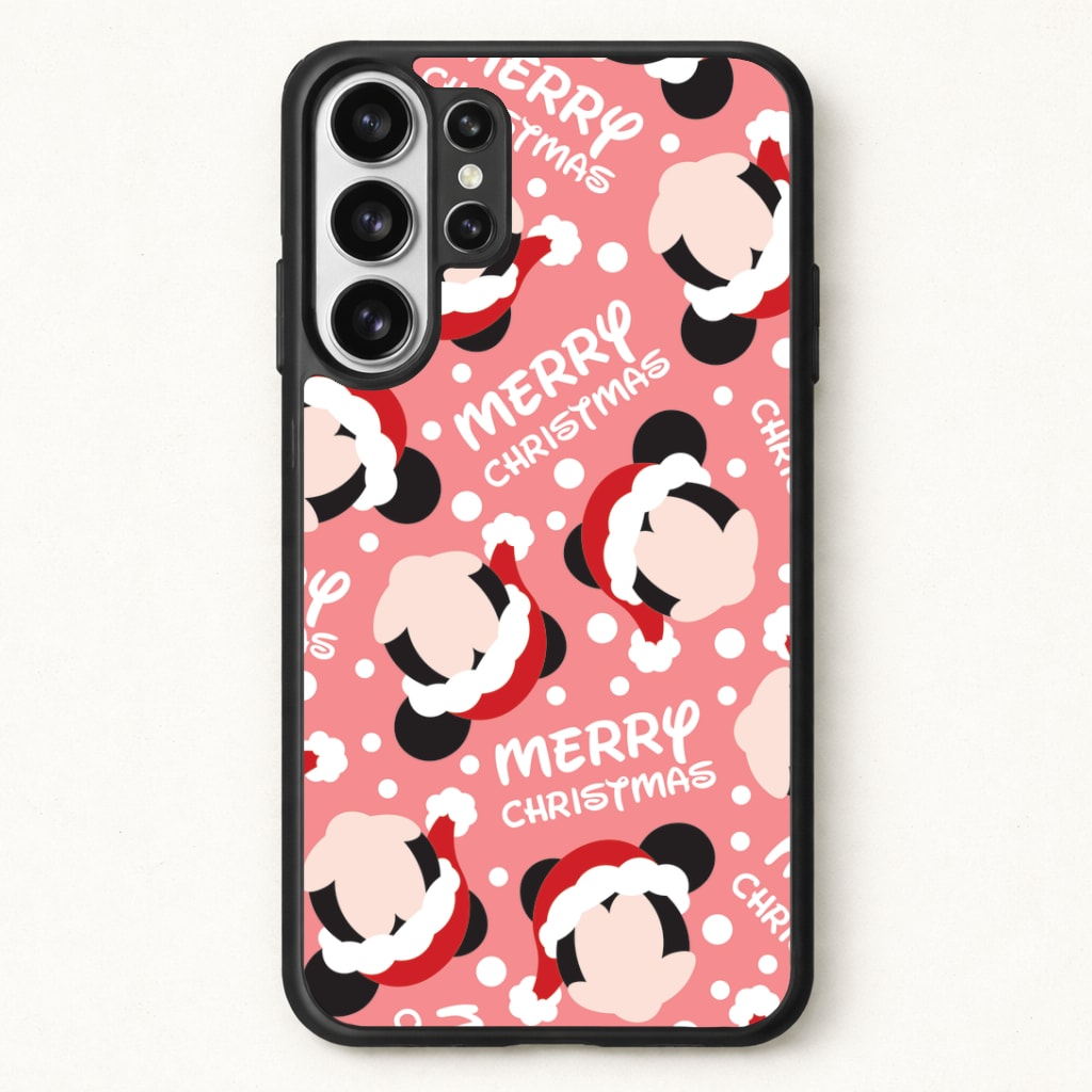 Merry Christmas Cartoon Mouse Pattern Phone Case for Galaxy S26 Ultra