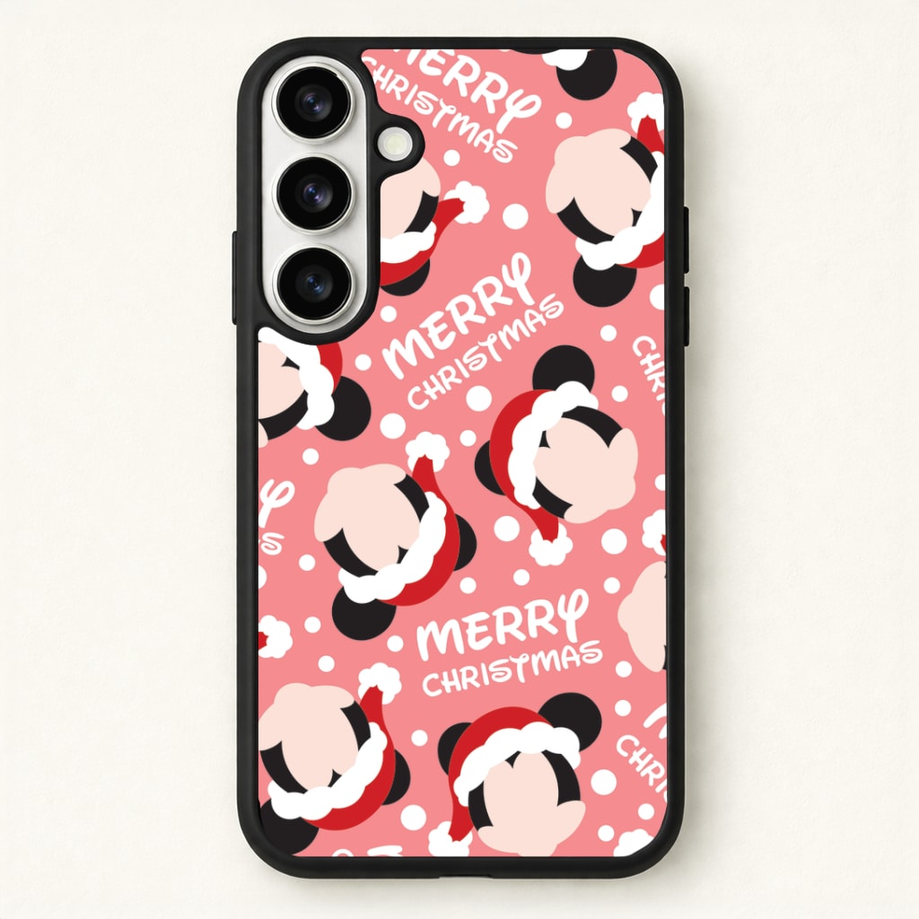 Merry Christmas Cartoon Mouse Pattern Phone Case for Galaxy S26