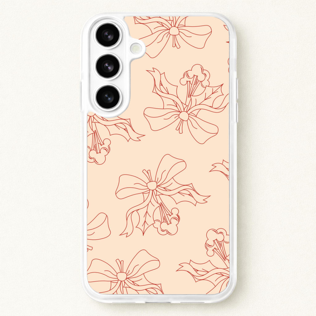 Cartoon Mouse Holly Pattern Phone Case for Galaxy S26