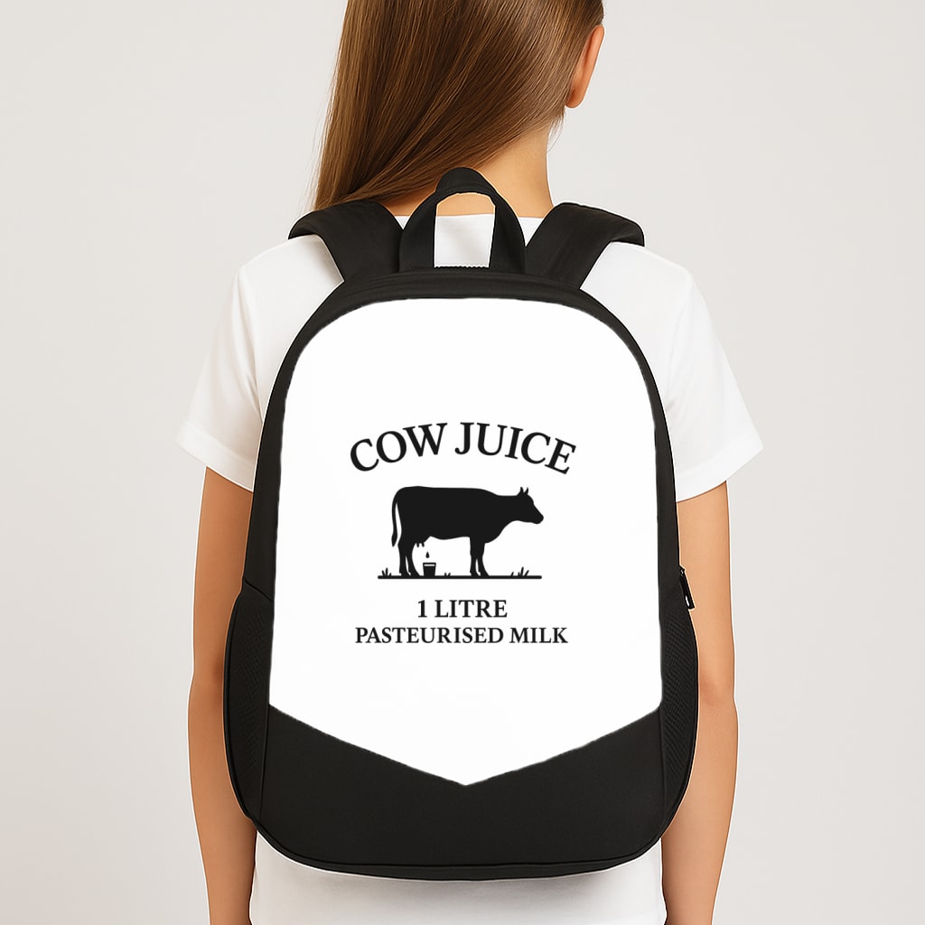 Cow Juice Large School Bag