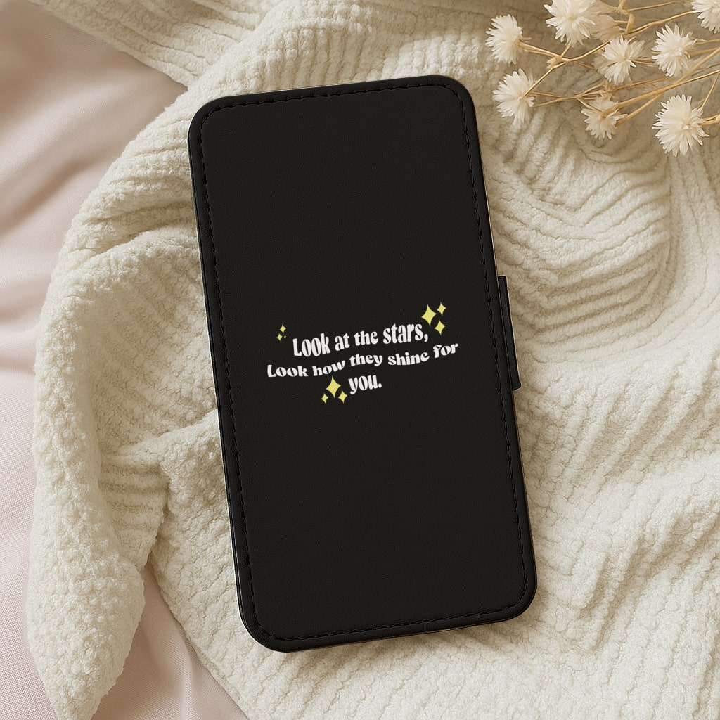 Look At The Stars - Black Colplay Wallet Phone Case