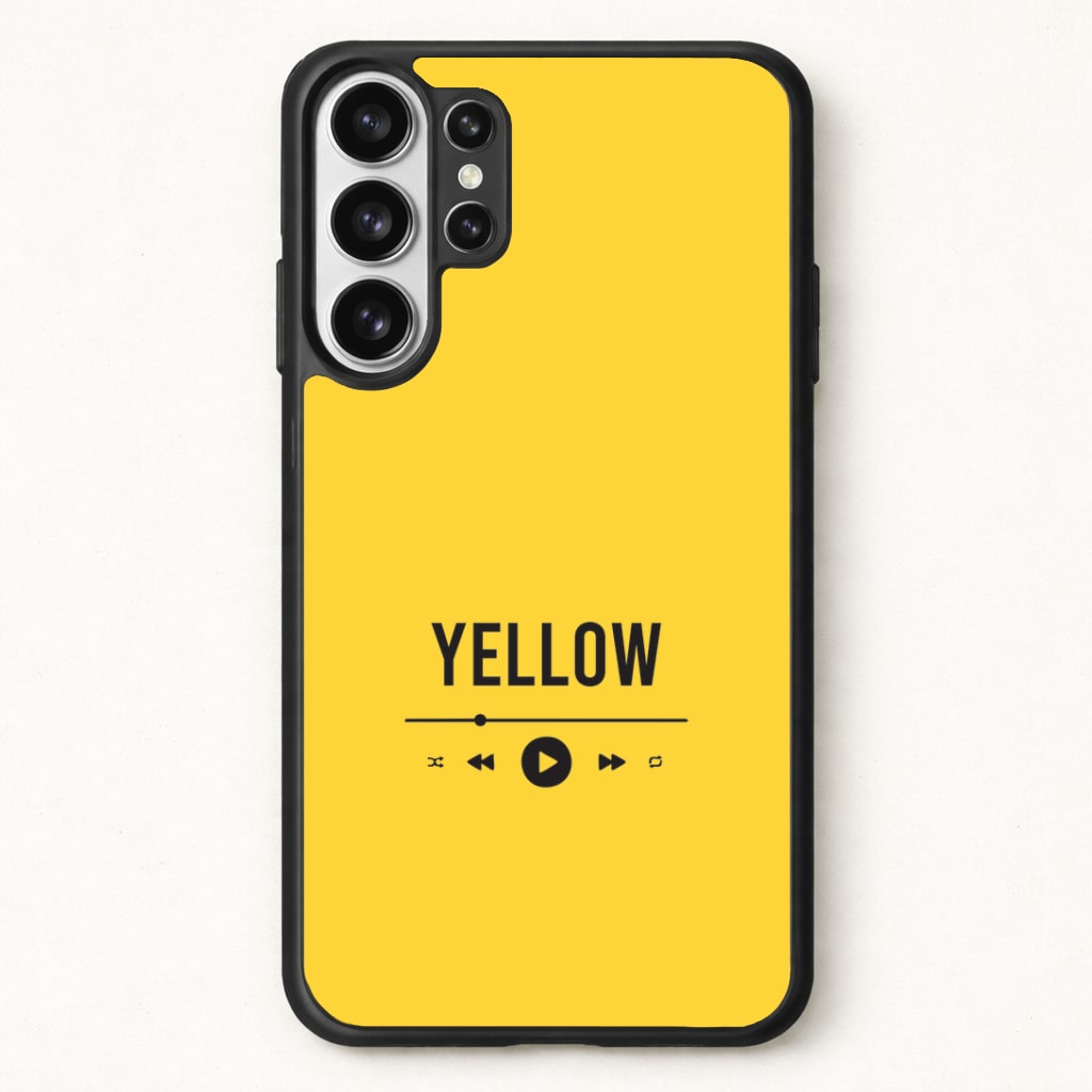 Yellow Music Player Phone Case for Galaxy S26 Ultra