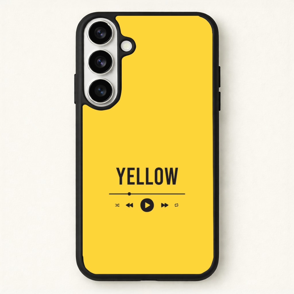 Yellow Music Player Phone Case for Galaxy S26 Plus