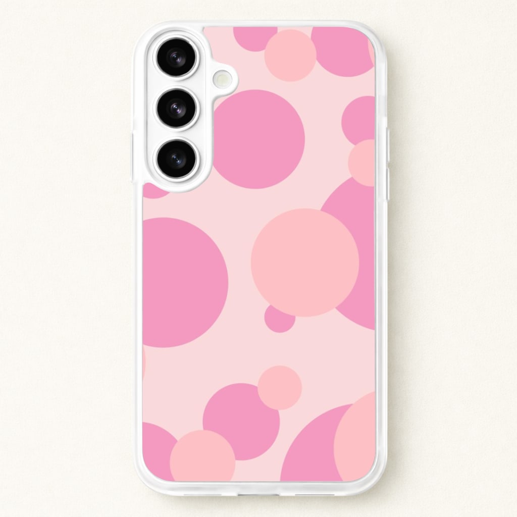 Pink Bubble Pattern Phone Case for Galaxy S26
