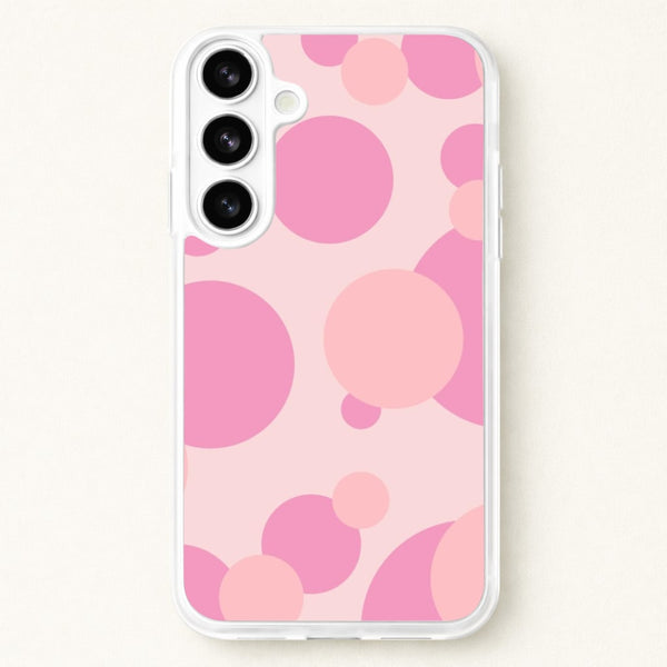 Pink Bubble Pattern Phone Case for Galaxy S26 Plus
