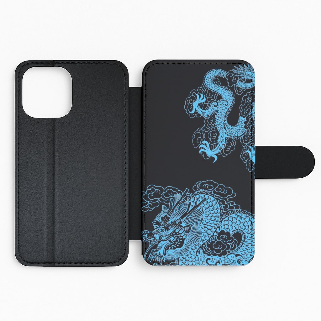 Blue Dragon Flip Phone Case