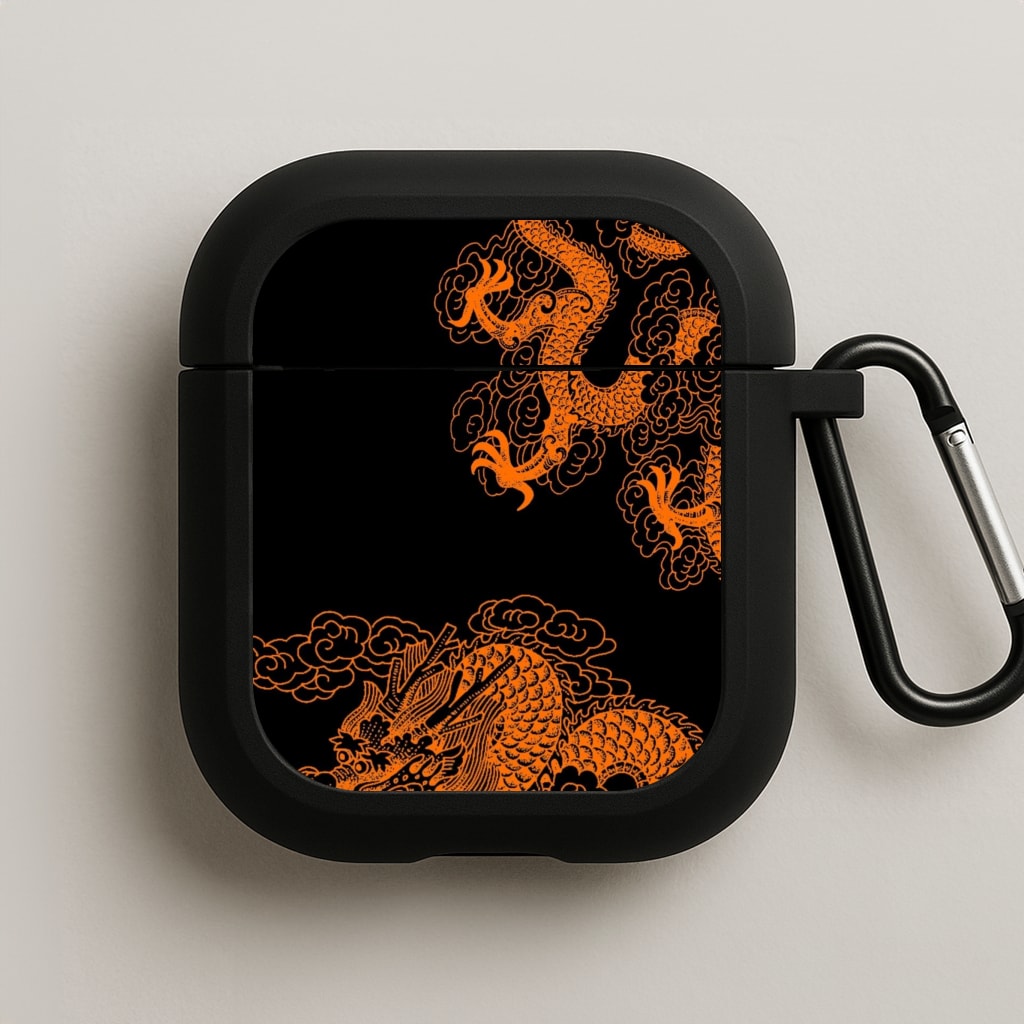 Orange Dragon AirPods Case