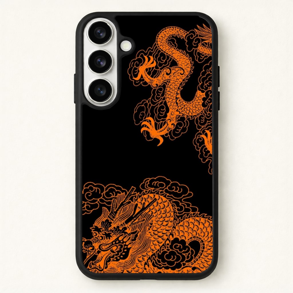 Orange Dragon Phone Case for Galaxy S26 Plus
