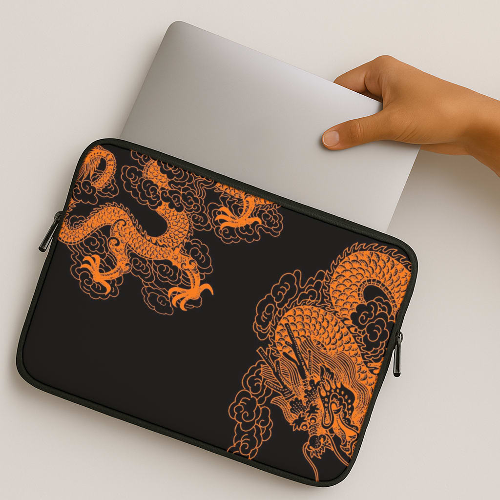 Orange Dragon MacBook Case