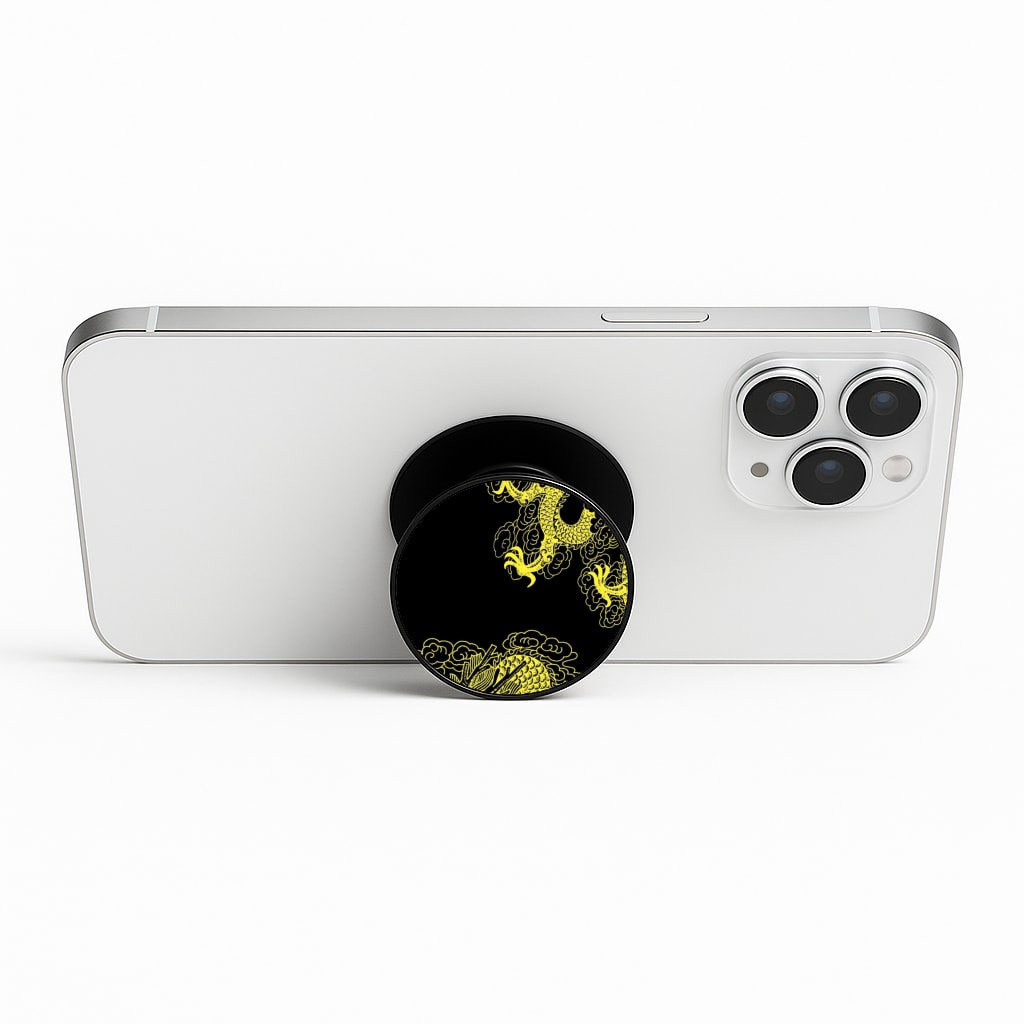 Yellow Dragon Phone Stand