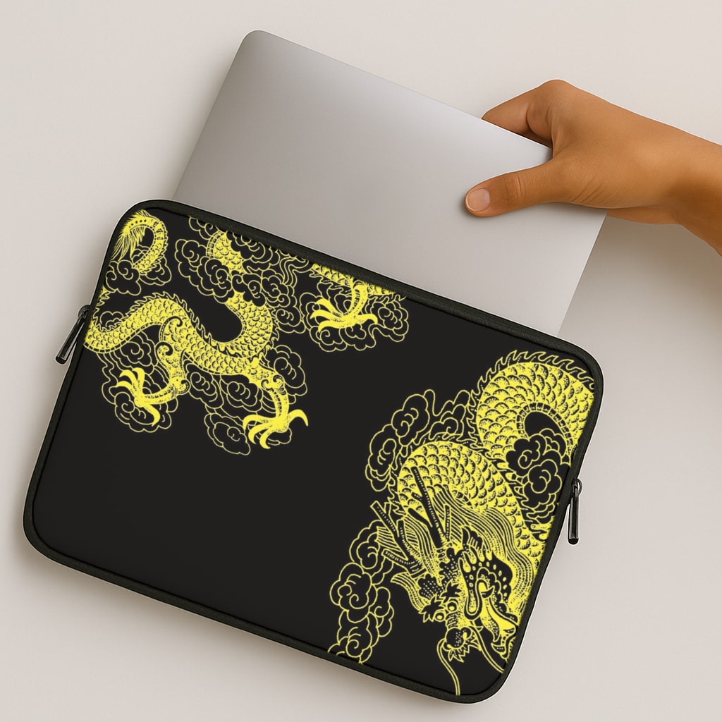 Yellow Dragon MacBook Case