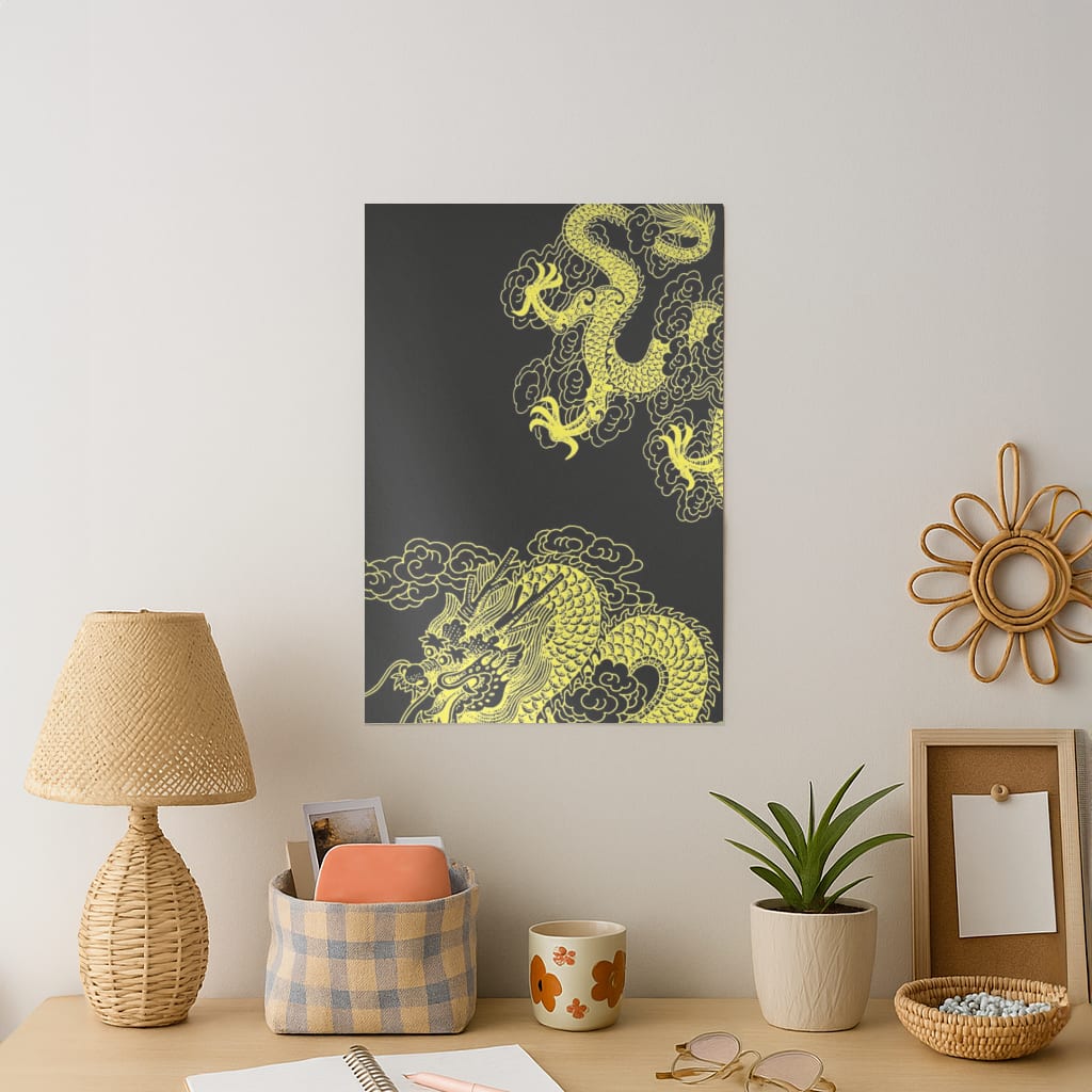 Yellow Dragon Art Print
