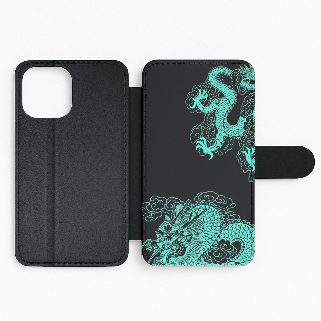Green Dragon Flip Phone Case