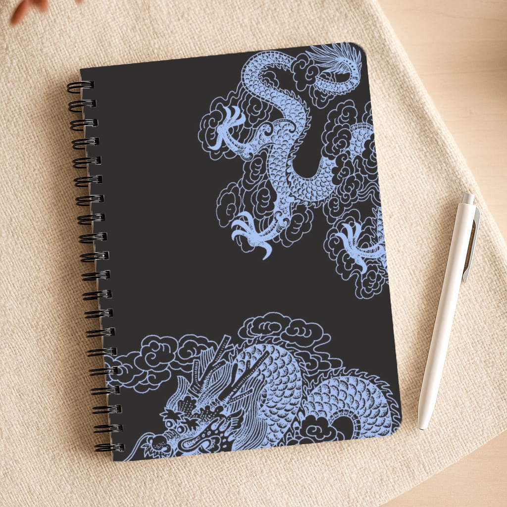 Dark Blue Dragon Notepad