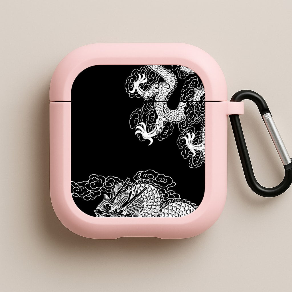White Dragon Pink AirPods Case
