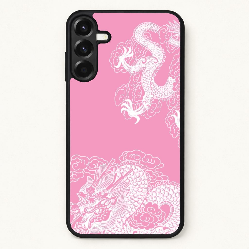 Pink Background Dragon Phone Case for Galaxy A17