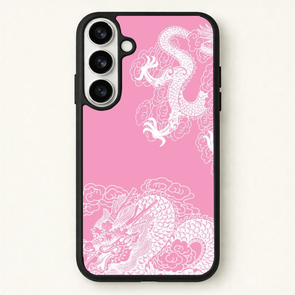 Pink Background Dragon Phone Case for Galaxy S26 Plus