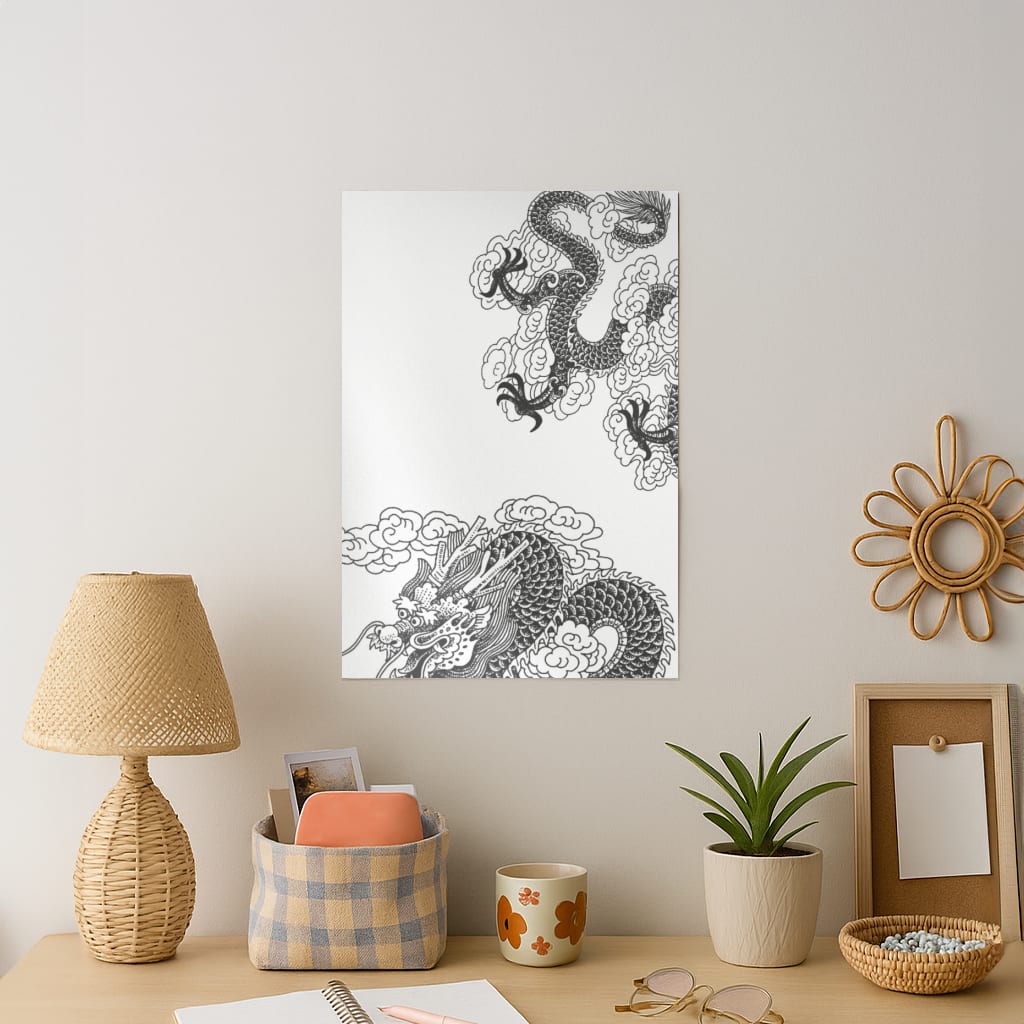 Black Dragon Art Print