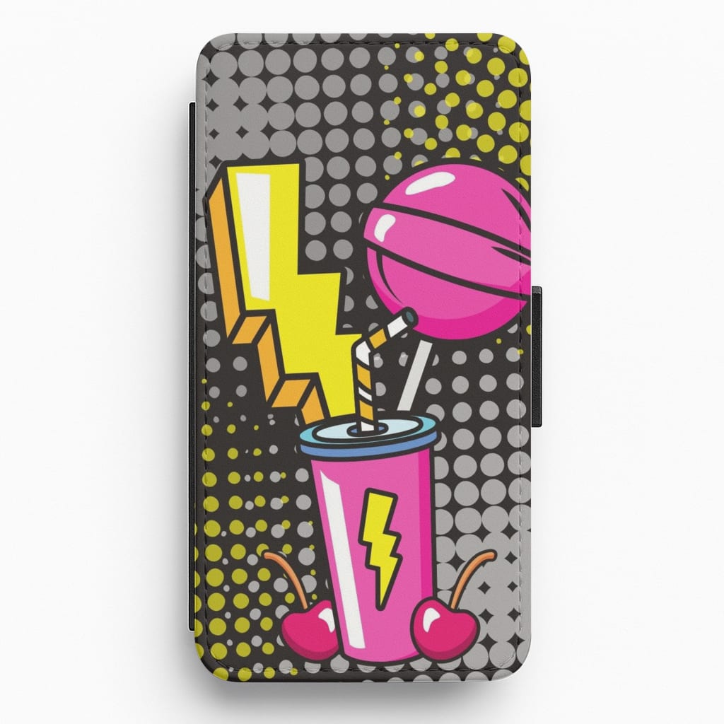 Lightning Lollipop - Pop Art Flip / Wallet Phone Case