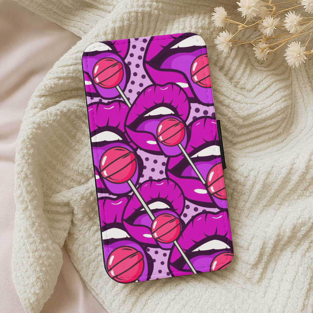 Lollipop Lick - Pop Art Wallet Phone Case