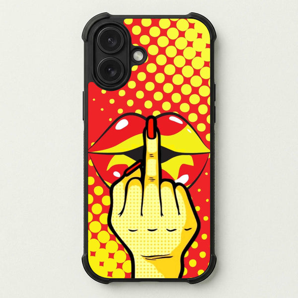 Middle Finger Kiss - Pop Art Phone Case — Bumper case
