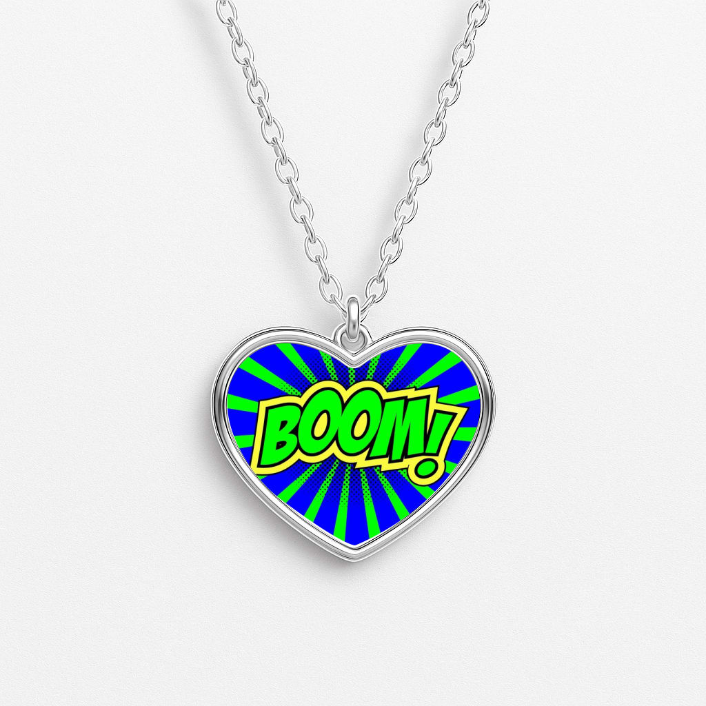 Boom - Pop Art Heart Necklace