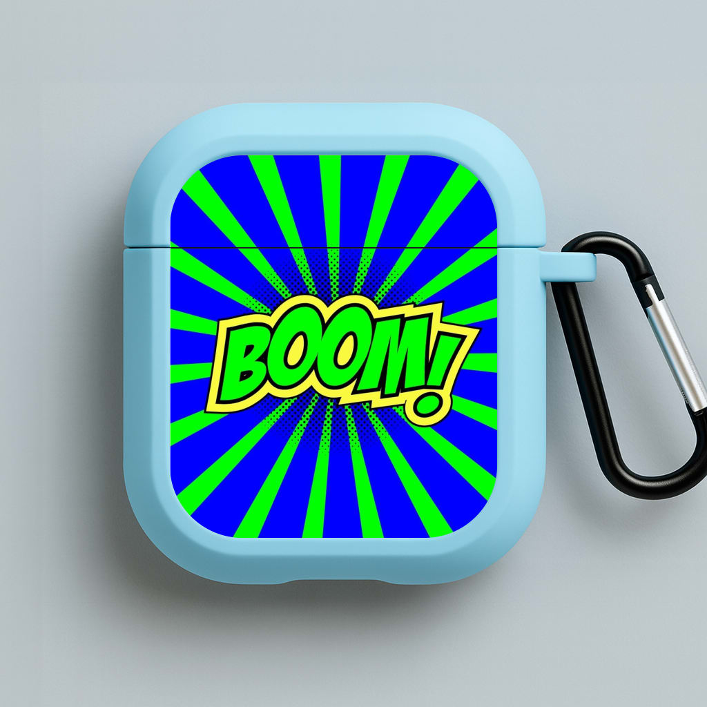 Boom - Pop Art Blue AirPods Case