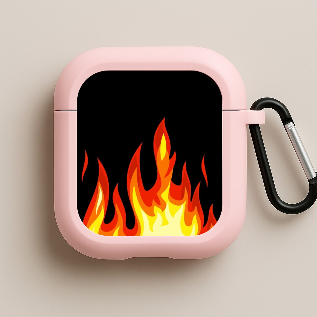 Black Flame  Pink AirPods Case