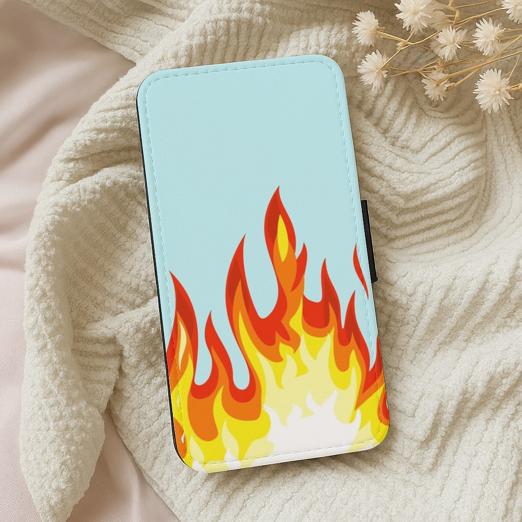 Blue Flame Wallet Phone Case