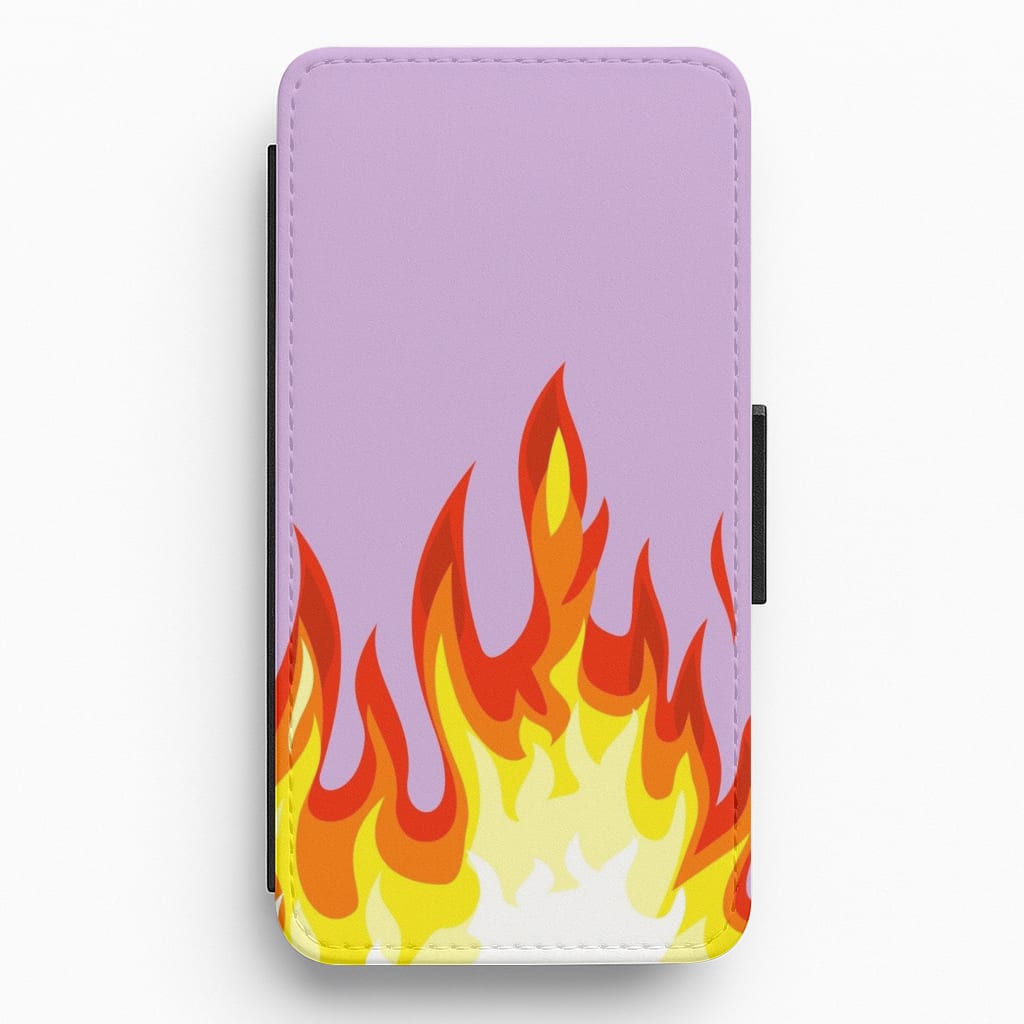 Purple Flame Flip / Wallet Phone Case